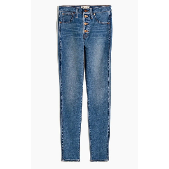 EUC Madewell 10" High Rise Skinny Jeans in Dewitt Wash | Size 30 - Picture 5 of 13
